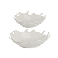 Bols à salade en porcelaine à relief sous glaçure, style américain, Fujian