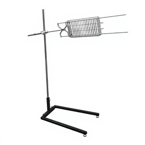 <span class=keywords><strong>Asador</strong></span> giratorio automático portátil para camping, con un solo poste, brocheta para barbacoa, <span class=keywords><strong>estaca</strong></span> para tierra y cesta de asado. - Product Image 6