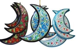 Jeu de 3 maches de lune en papier incassable, ensemble de panier de lune, à suspendre pour la décoration d'arbre de noël, issu de thaïlande - Product Image 6
