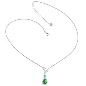 Pendentif en jadéite naturelle en forme de gourde, argent S925, bijoux pour femmes, style chinois, cadeau avec certificat d'évaluation D642 - Product Image 5
