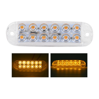 Barre lumineuse de signalisation à LED 12-24V pour camion, remorque, camping-car, feux de position latéraux clignotants