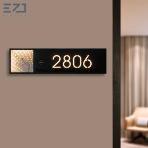 Targhetta Personalizzata per Porta Ufficio 2025, Segnaletica per Appartamenti e Strutture Ricettive, Numeri di Stanza <span class=keywords><strong>Hotel</strong></span> con Specchio Infinito - Product Image 2