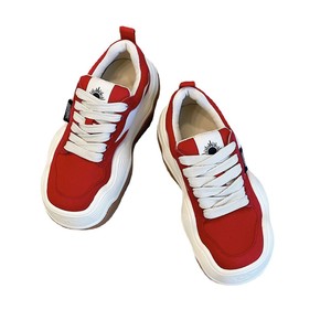 Mocasines de lona de suela gruesa, estilo pareja, lindos y adorables, con punta grande, al estilo de las celebridades, con ondas grandes y suela gruesa. - Product Image 1