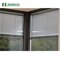 Lukliving Fácil de instalar Persianas integradas Ventanas entre vidrio aislante Ventanas fijas de aluminio Persianas fáciles de limpiar entre vidrio
