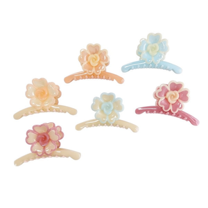 Fermagli per capelli a forma di rosa Zi, 10 cm, in plastica, stile dolce, per donna, 2 pezzi per colore - Product Image 2