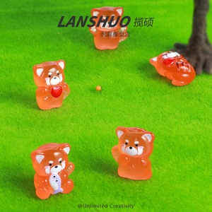 ตุ๊กตาสัตว์เรซิ่น Lanshuo รูปหมีการ์ตูน ของตกแต่งบ้านขนาดเล็ก งานฝีมือศิลปะ ของขวัญ - Product Image 2