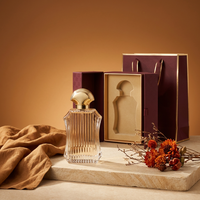 Flacon de parfum en verre vide de 100 ml, forme spéciale, atomiseur à sertir en gros, flacon pulvérisateur de parfum coloré de luxe avec bouchon