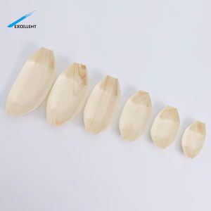 7-Inch Wegwerp Berkenhouten Bootvormige Sushi-Borden Houten Bootkommen En Dienblad Elegant En Milieuvriendelijk Sushi-Gereedschap - Product Image 5