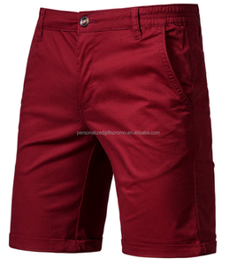 Short d'été en coton pour hommes Pantalon à taille élastique Plus Size Solid Casual Poches Straight Shorts - Product Image 6