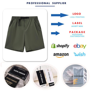 Shorts de sport pour hommes en nylon pur, élégants, décontractés, pour la gym, avec poches zippées, pour la course et le jogging - Product Image 4