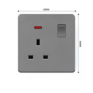 マルチプルスタイル86型アンバーサル5ピンスイッチソケットネオンライトソケット付きUSB二重壁電源スイッチ認証付き - Product Image 5