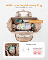 LOVEVOOK Sac à dos pour couches, grand sac pour bébé fille garçon avec matelas à langer, sac à dos pour maman papa avec boucles de poussette