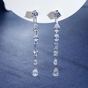 Boucles d'oreilles en or jaune 18 carats avec diamants de forme fantaisie Messi Jewelry MSE-850 pour femmes - Product Image 3