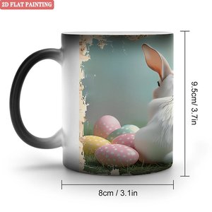 Mug personnalisé à design sur mesure, noir givré, 11 oz, sensible à la chaleur, tasse cadeau - Product Image 1