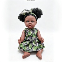 Poupée Reborn en vinyle noir de 12,5 pouces pour filles, poupée bébé réaliste, peau douce au toucher, tenues interchangeables pour jeu de rôle d'éveil