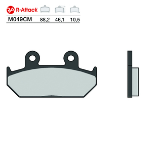 Pastillas de Freno para Motocicleta R-Attack M049CM de Cerámica de Carbono Delanteras Homologadas R90 - Product Image 1