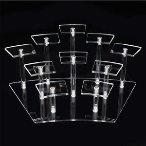 Présentoir portable en acrylique à 10 niveaux pour cupcakes et figurines – Organisateur polyvalent élégant - Product Image 1