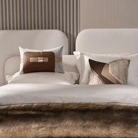 2025 nouveau Design moderne luxe haute qualité Polyester géométrie Patchwork jeter coussins couverture maison canapé décor taie d'oreiller