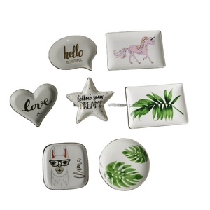 Bandeja de plato de anillo de cerámica esmaltada estilo Animal, baratija ecológica, Decoración de mesa, citas de regalo - Product Image 4