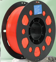 Filamen KOSEN PETG Basic 1.75mm, Filamen Printer 3D Berkekuatan Tinggi untuk Bambu Lab, Merah Cina & Oranye Labu, 1kg