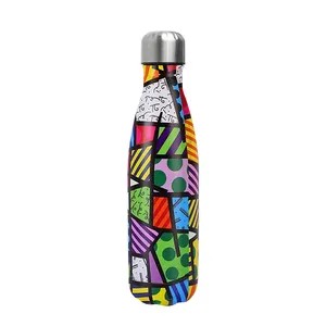 Flacons sous vide de 17oz en forme de cola Fitness Thermo bouteille de sport bouteille d'eau en acier inoxydable avec logo personnalisé