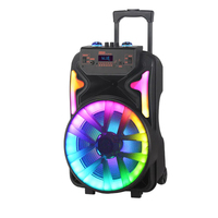 Altavoces Inalámbricos Portátiles para Exteriores de 12 Pulgadas con Bluetooth 5.0, Iluminación LED RGB, Bajos Profundos, Sonido Nítido, 2 Micrófonos, Salida de 20W, Micrófono Integrado