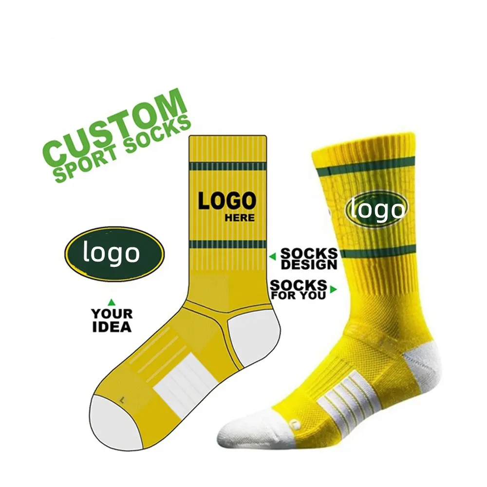 Calcetines deportivos con logotipo personalizado, calcetín unisex, no minimal