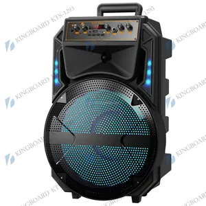 KTS wireless portable outdoor dj party BT multifunction trolley speaker with TWS&FM&USB 12 inch KTS-1293 factory price