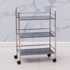 Stainless Steel Serving Shelves Multif 4 Tier <b>Storage</b> Layer Carts 3-Tier Mesh <b>Racks</b> <b>Kitchen</b> Roll Small Rolling Cart for <b>Kitchen</b> - Product Image 3
