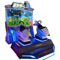 Simulateur de course de chevaux 3D immersif multi-cartes, machine d'arcade compacte à monnayeur pour deux joueurs, garantie 1 an, version anglaise pour centres commerciaux