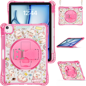 Đầy màu sắc phim hoạt hình máy tính bảng chống sốc trường hợp gồ ghề với 360 xoay chân đế dây đeo tay cho <span class=keywords><strong>iPad</strong></span> Pro 11 2018 - Product Image 3