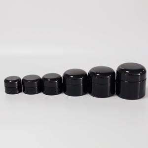 Pot en verre cosmétique UV <span class=keywords><strong>ultra</strong></span> noir <span class=keywords><strong>violet</strong></span> foncé de 5g 15ml 120ml avec bouchon en forme de champignon noir et couvercle à vis - Product Image 4