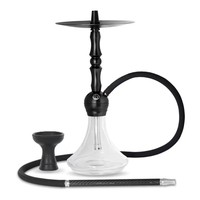 Nouveau Narguilé Moderne Doré de 21 pouces avec Miroir, Chicha en Aluminium et Verre, Ensemble Complet