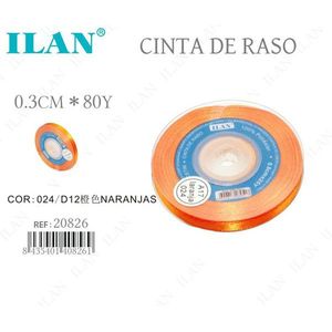 Nastro in Raso Iln 0,3Cm X 80Y Arancione D12 Naranjas 20826 - Product Image 1