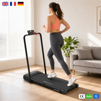 Tapis de course électrique pliable pour la maison, ultra-fin, avec écran LED intelligent, moteur DC 1,5 CV
