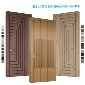 Portes intérieures pré-montées en bois massif BASEN, style américain moderne, finition imperméable, fabriquées au Guangdong, garantie 1 an, pour salle de bain et séjour - Product Image 1