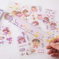 Bloc-notes autocollant mignon kawaii pour filles, kit de scrapbooking, journal de dessin animé, ensemble cadeau A6 80 pages, logo personnalisé, promotionnel