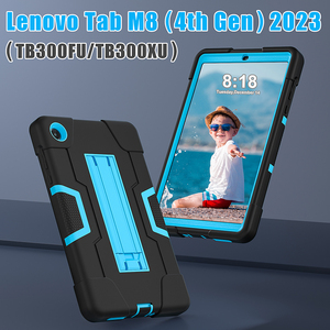 Custodia Ibrida Antiurto in Silicone con Cavalletto Integrato per Tablet <span class=keywords><strong>Lenovo</strong></span> <span class=keywords><strong>Tab</strong></span> M8 8" 4a Gen 2023 TB 300FU - <span class=keywords><strong>Cover</strong></span> Colorata - Product Image 3