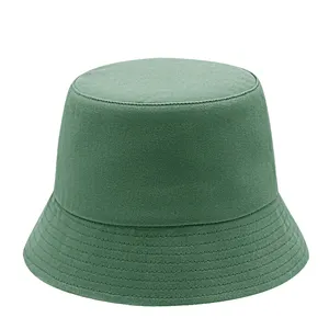 Top vente couleur unie réversible seau chapeau luxe pare-soleil chapeau pêcheur casquette personnalisé seau chapeau