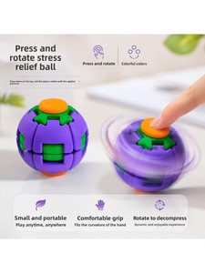 Nuevo 2026: Spinner Antiestrés de Plástico Impreso en 3D con Sistema de Presión y Rotación, Bola de Descompresión para Dedos, Juguete Divertido para Aliviar el Estrés en la Oficina - Product Image 5