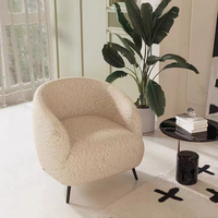 Fauteuil simple d'appoint rembourré pour salon