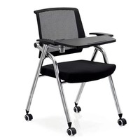 Tabouret de table intégré de style moderne et table d'écriture pliante Chaise en maille de formation en acier pour les conférences d'étudiants et le bureau