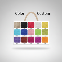 Sac fourre-tout en jute et lin personnalisé avec logo, style rétro vintage, idéal pour mariage, demoiselle d'honneur, shopping ou cadeau - Vente en gros
