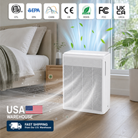 Purificateur d'air CADR 260 H13 HEPA prêt à l'emploi pour chambre à coucher, salon, espaces pour animaux domestiques, avec faible niveau sonore, verrouillage enfant et certifications ETL EPA CARB UKCA