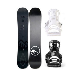 Conjunto De Snowboard De Dos Piezas Con Fijaciones De Ajuste Rápido Para Adultos Hombres Y Mujeres, Tabla Plana Todoterreno De Madera Para Deportes De Invierno - Product Image 3