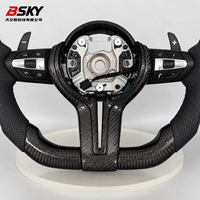 Volant perforé en cuir de type avion pour BMW Séries 3 et 5 (F10, M5, F20, F30, M3, F15, F26, M4, M2, F11, F12, E70, E88, E90)