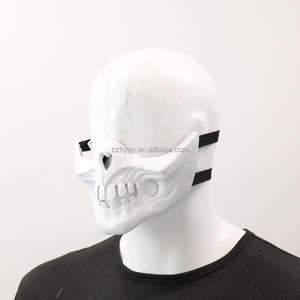 <span class=keywords><strong>Maschera</strong></span> <span class=keywords><strong>Bianca</strong></span> a Mezzo Viso con Teschio per Halloween, <span class=keywords><strong>Maschera</strong></span> Spaventosa per Feste a Tema, Cosplay e Decorazioni Domestiche - Product Image 3