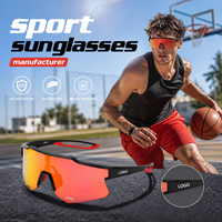 OEM ODM TR90 cadre une pièce lentille surdimensionnée baseball course lunettes de soleil anti-UV extérieur lunettes de soleil photochromiques cyclisme lunettes de soleil