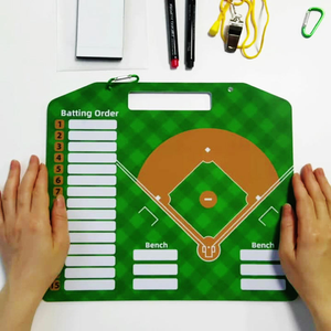 Tableau de <span class=keywords><strong>coaching</strong></span> de baseball portable en PVC pour tactiques, stratégies et composition, avec porte-documents, équipement d'entraînement pour coach de banc, vente en gros - Product Image 4