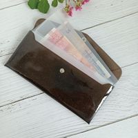 Pochette transparente en PVC pour billets de tourisme, imperméable et légère, personnalisée, portefeuille transparent